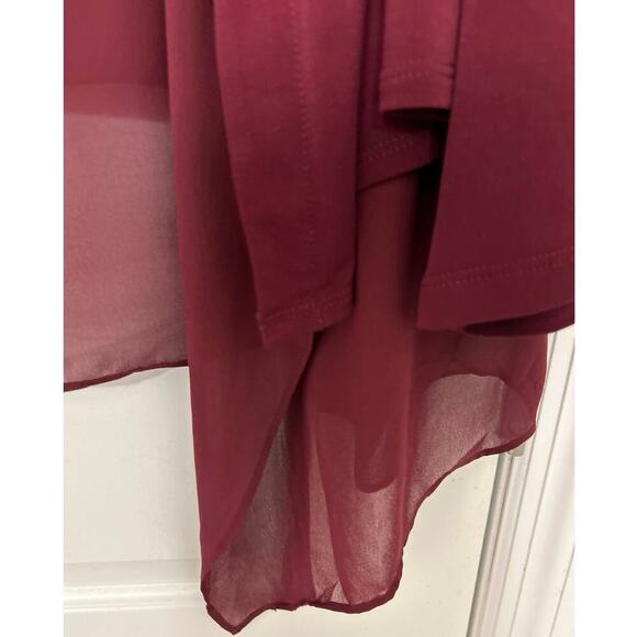 Susan Graver Liquid Knit Open Front Waterfall Cardigan Chiffon Accents Size 5X - Picture 7 of 13